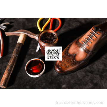 Chaussures décontractées en cuir à enfiler pour hommes ANAX